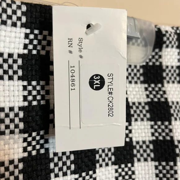 Clothing Obsessed Company Black and White Plaid 3XL Pencil Skirt - Picture 5 of 7